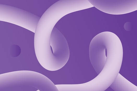 Abstract purple background. Gradient mesh. 3D line effect spine, ad banner, social media, header vector