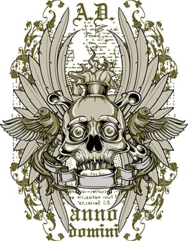 Anno domini design on white background vector