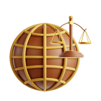 International Law 3D Illustration png