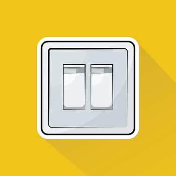 Illustration of Light Switch in Flat Design vector
