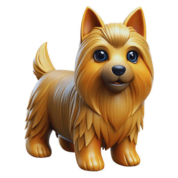 A small dog figurine with a big head png