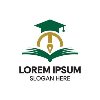 Education Logo Design with Graduation Cap vector