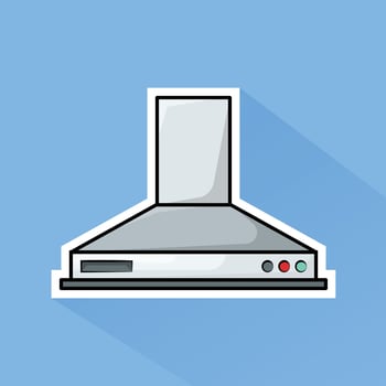 Illustration of Cooker Hood in Flat Design vector