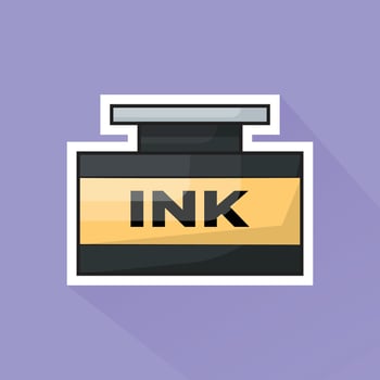 Illustration of Ink Bottle in Flat Design vector