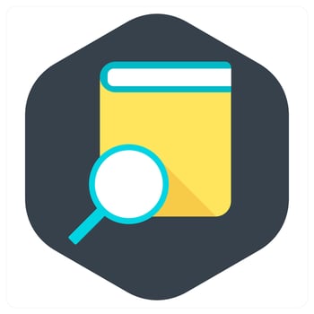 Book Search and search icon concept vector
