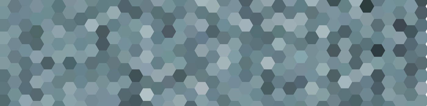 A subtle abstract image with a hexagonal mosaic pattern in varying shades of gray and blue. The design has a cool and calm aesthetic, evoking a sense of neutrality and sophistication. vector