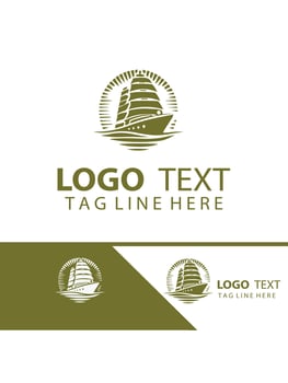 Sapphire Waves Yatch Logo Design vector