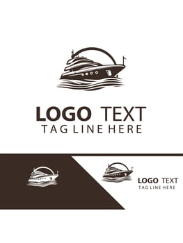Aquatic Horizon Yatch Logo Design vector