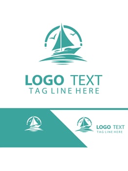 Infinity Sail Yatch Logo Design vector