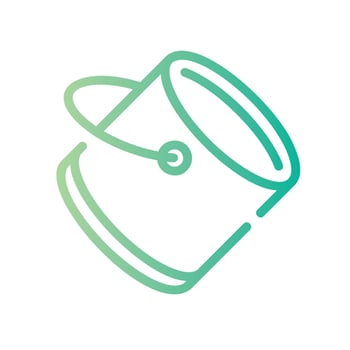 paint can Line Gradient Icon White Background vector