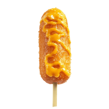 Grilled Hot Dog on a Stick on Transparent Background png