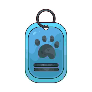 Illustration of pet ID Tag vector