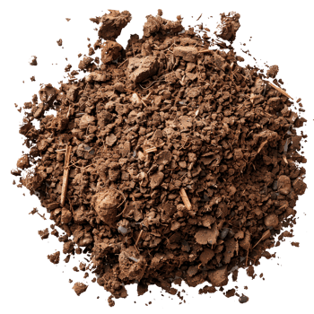 A pile of rich brown soil suitable for gardening and landscaping. png
