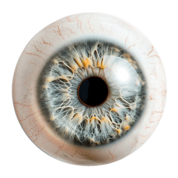Closeup of a highly detailed human eye showcasing the iris and pupil. png