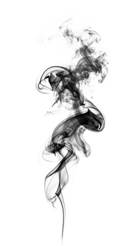 Abstract black and white smoke design with elegant flowing patterns png