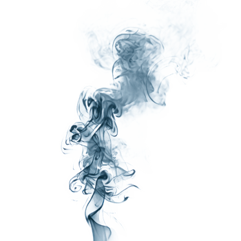 Blue smoke swirling gracefully against a transparent background. png
