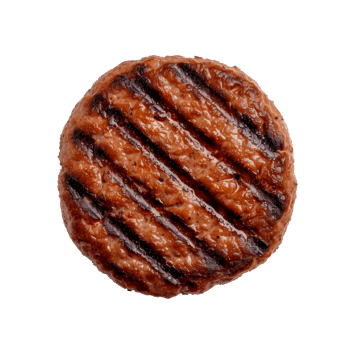 Grilled beef burger patty isolated on a transparent background png