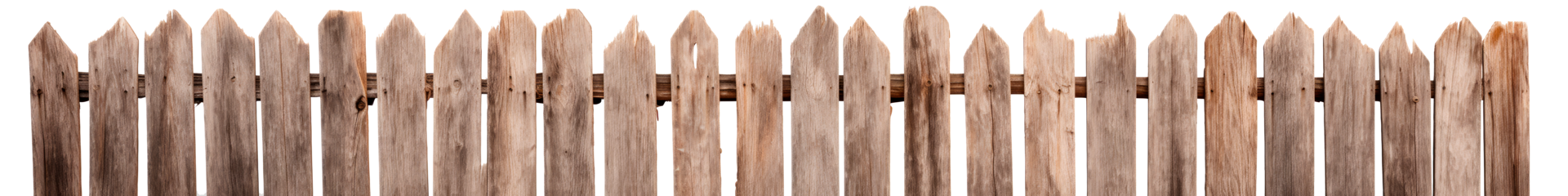 Wooden fence isolated on a transparent background for design use png