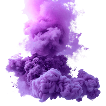 Purple smoke cloud creating an abstract and artistic background effect png