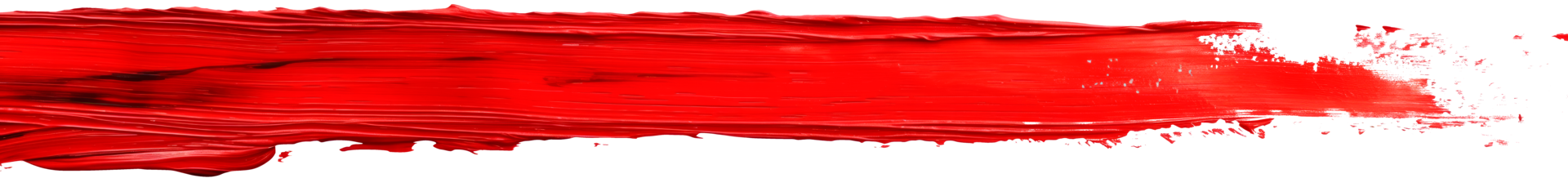 A vibrant red paint splash or brushstroke on a transparent background png