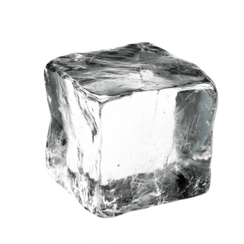 A clear ice cube ideal for cooling drinks and cocktails png
