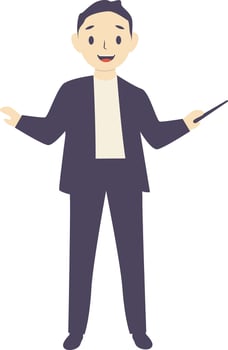 Man Teacher Profession with Flat Design vector
