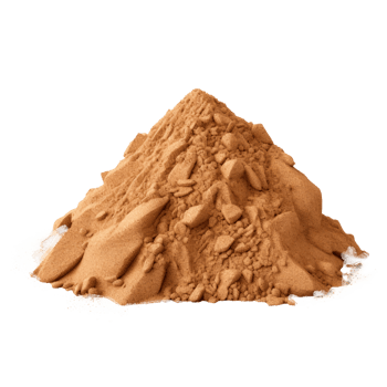 A pile of brown sand isolated on a transparent background png