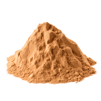 Brown powder heap on a transparent background for culinary use png