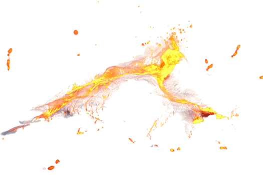 Dynamic eruption of molten lava displaying fiery colors and explosive energy in a vivid, abstract composition png