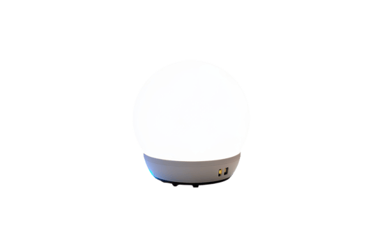 Light emitting device provides soothing ambiance in modern living space, perfect for relaxation or decoration png