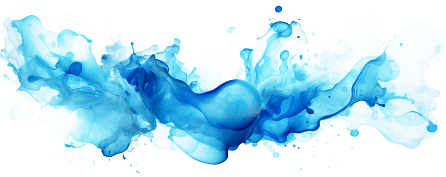 A vibrant blue liquid splash creating an artistic abstract design png