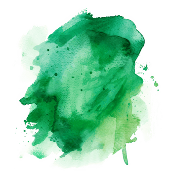 A vibrant green watercolor splash with an abstract texture. png