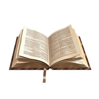 Open book with visible pages showcasing text for educational purposes png