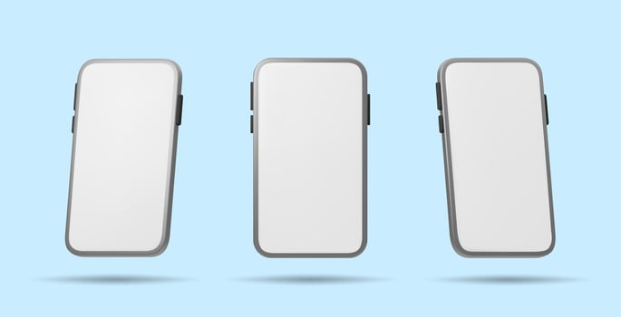 3d Realistic set of Mockup Mobile Phone. illustration vector