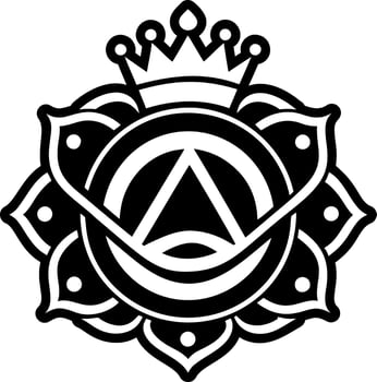 A filled style icon of crown chakra symbol vector