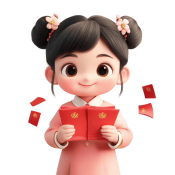 A cheerful child holding a red envelope, celebrating cultural traditions with joy. png