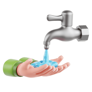 Washing Hand Wudhu 3D Ramadan Illustration png