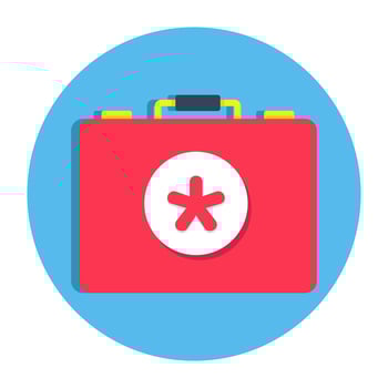 design of medical kit isolated on white background vector