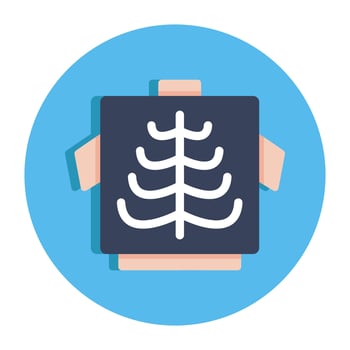 Unique design icon of ribs cage vector