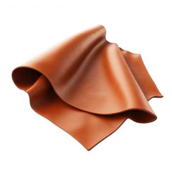 High-quality brown leather material with smooth texture and natural folds. png