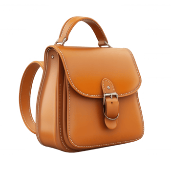Stylish leather handbag in warm tones, perfect for modern fashion enthusiasts. png