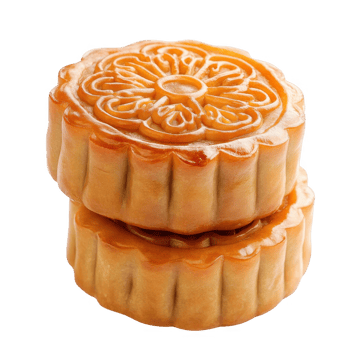 Delicious mooncakes stacked, perfect for celebrations and cultural festivities. png