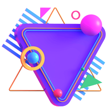 Retro Futuristic Layered Triangular 3D Render png