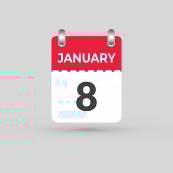 January calendar Date, Month icon vector