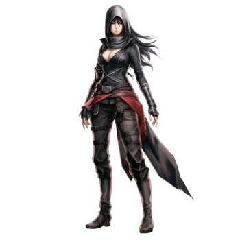 Female Assassin Character Game Art Design png