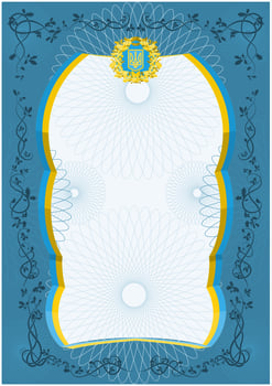 blue complex literacy template ukrainian nation vector