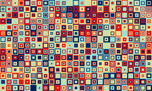 Abstract cube mosaic with structured colors and elegant simplicity. Ideal for textiles, creative prints, and decorative backgrounds. vector