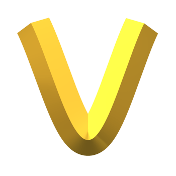 Elegant Texture Gold Letter V png