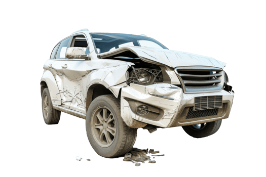 modern suv car accident broke transparent background png