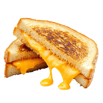 Mouthwatering Grilled Cheese Toast with Melted Cheddar and Dripping Egg Yolk png